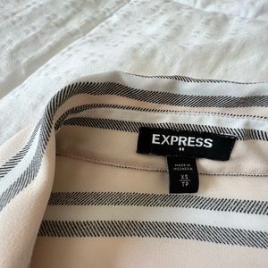 Express Striped Blouse with Zipper